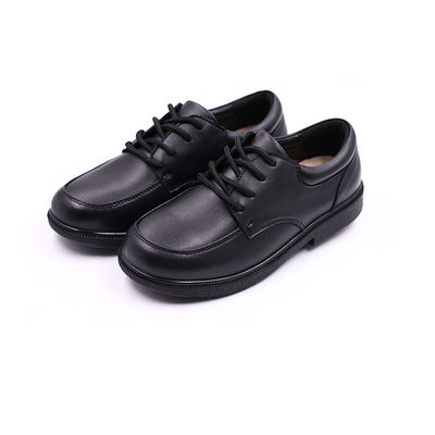 Les garçons lacer le cuir des orteils ronds chaussures d'école unisexe pour toutes les saisons