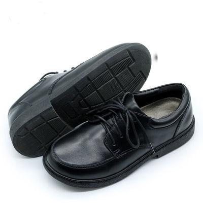 Les garçons lacer le cuir des orteils ronds chaussures d'école unisexe pour toutes les saisons