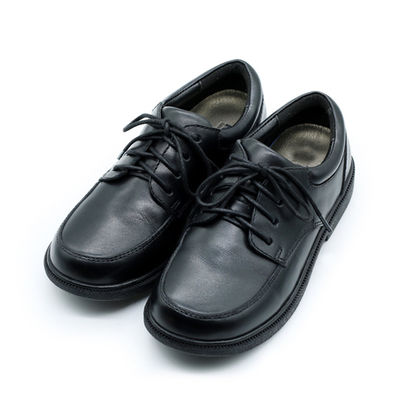 Les garçons lacer le cuir des orteils ronds chaussures d'école unisexe pour toutes les saisons