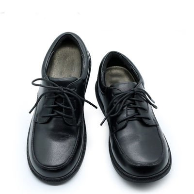 Les garçons lacer le cuir des orteils ronds chaussures d'école unisexe pour toutes les saisons
