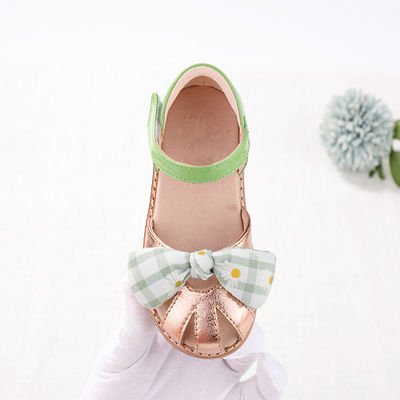 Chaussures d'école en cuir pour filles à ongles ronds TPR à semelle avec cravate