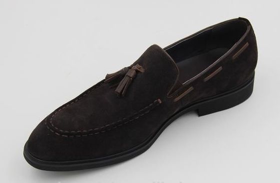 Marque personnalisée de style italien de la vache douce suède velours de cuir Loafers chaussures de robe décontractée