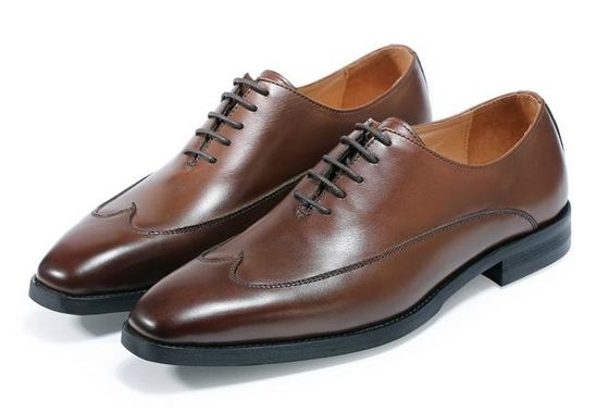Derby Brogue Oxford Homme Vêtement en cuir Chaussures classiques faites à la main Avec le service OEM