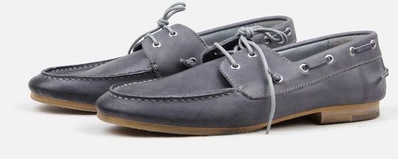 Chaussures décontractées pour hommes en cuir bronzé / Chaussures de bateau cousues à la main de luxe
