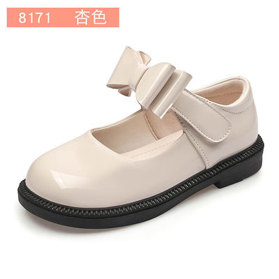 Chaussures d'école en cuir pour filles à talon plat Lacet pour les journées d'école actives