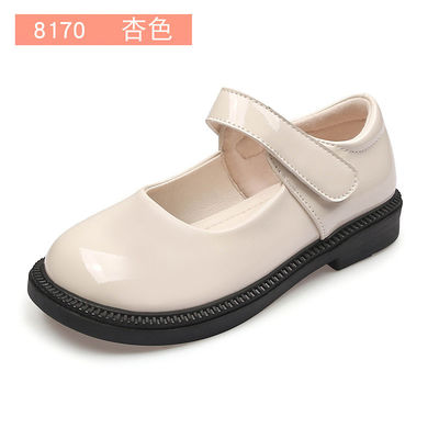 Chaussures d'école en cuir pour filles à talon plat Lacet pour les journées d'école actives