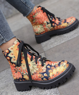 Soule en caoutchouc bottes en cuir pour femmes Noir Bottes de style militaire pour les normes