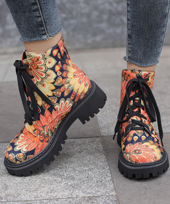 Soule en caoutchouc bottes en cuir pour femmes Noir Bottes de style militaire pour les normes