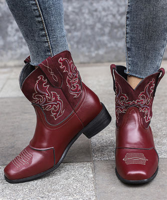 Bottes de cow-boy occidentales en cuir pour femmes avec des performances excellentes