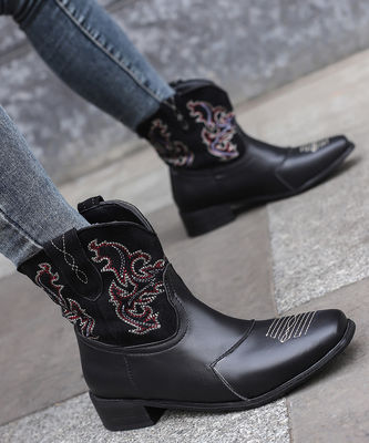 Bottes de cow-boy occidentales en cuir pour femmes avec des performances excellentes