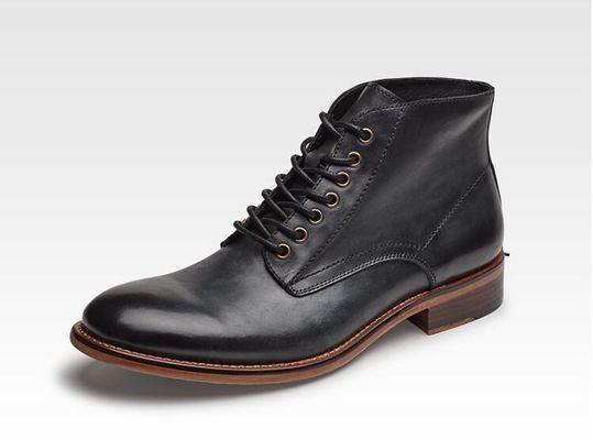Chaussures en cuir pour hommes d'automne-hiver chaussures en cuir haut chaussures en coton - rembourrée de peluche