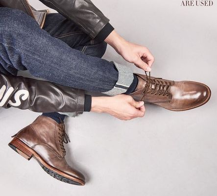 Chaussures en cuir pour hommes d'automne-hiver chaussures en cuir haut chaussures en coton - rembourrée de peluche