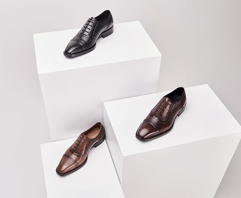 Chaussures à manches pointues pour hommes chaussures d'automne pour hommes brunes Brogue pour mariage