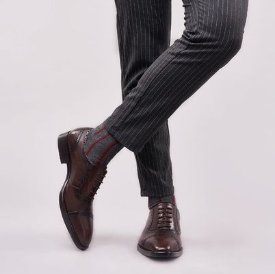 Chaussures à manches pointues pour hommes chaussures d'automne pour hommes brunes Brogue pour mariage
