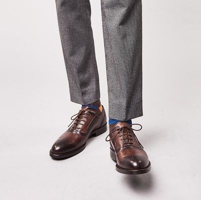 Chaussures en PU classique pour hommes en tenue de soirée, chaussures sur mesure de style Oxford, chaussures faites à la main pour les affaires