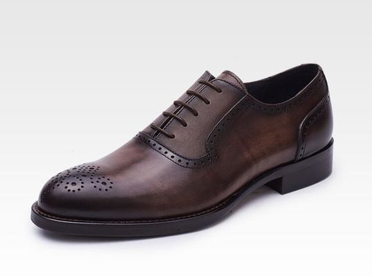 Chaussures en PU classique pour hommes en tenue de soirée, chaussures sur mesure de style Oxford, chaussures faites à la main pour les affaires