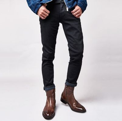 Bottes à cheville pour hommes de loisirs sculptées britanniques à orteils pointus