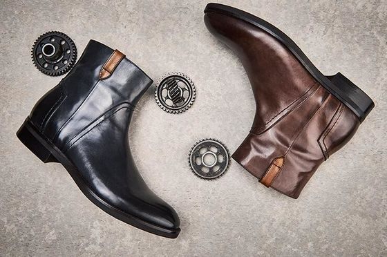 Bottes à cheville pour hommes de loisirs sculptées britanniques à orteils pointus
