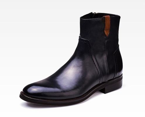 Bottes à cheville pour hommes de loisirs sculptées britanniques à orteils pointus