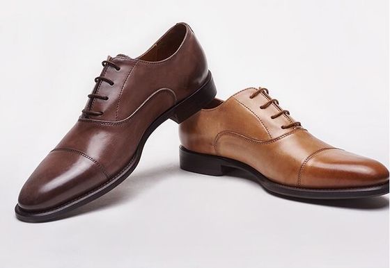 Vêtements d'affaires et de mariage Pour hommes Chaussures de bœuf en cuir authentique