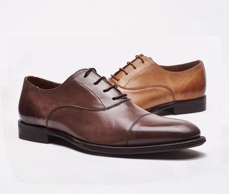 Vêtements d'affaires et de mariage Pour hommes Chaussures de bœuf en cuir authentique