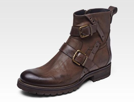 Chaussures Chelsea Homme imperméable à l'eau Homme cuir noir lacets jusqu'à la robe des bottes