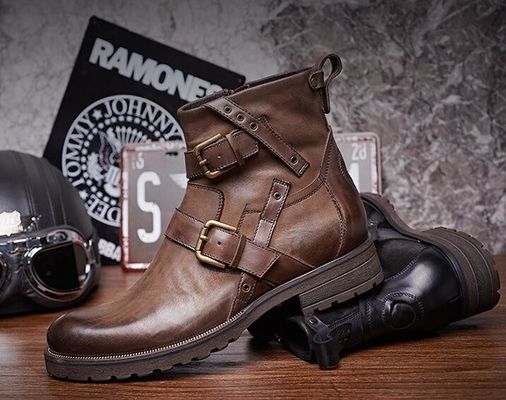 Chaussures Chelsea Homme imperméable à l'eau Homme cuir noir lacets jusqu'à la robe des bottes