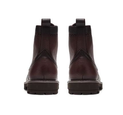Bottes à talons pointues en cuir noir / brun pour homme