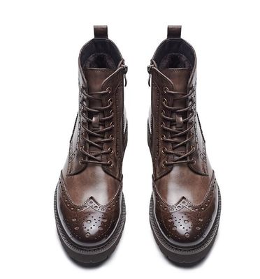Chaud Marten Homme Suède Desert Bottes Talons bas Nubuck Bottes en cuir à cheville avec fil de couture