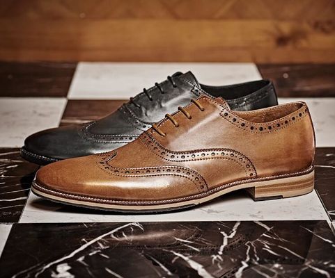 Chaussures de mariée pour hommes faites à la main en cuir de grain entier Goodyear