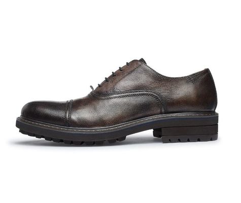 Chaussures en cuir pour hommes en tissu élégant Goodyear chaussures avec deux orteils
