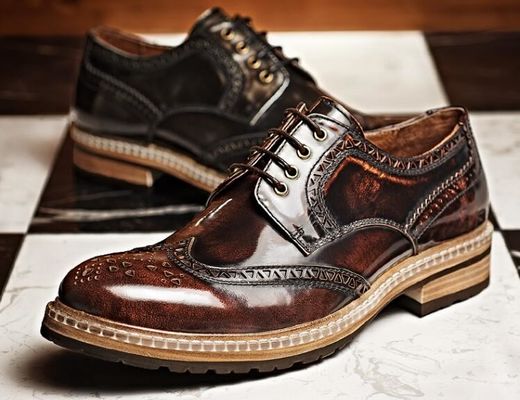 Mode Designers italiens Hommes Vêtements formels Chaussures en cuir authentique Chaussures de mariage de luxe