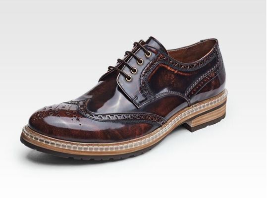 Mode Designers italiens Hommes Vêtements formels Chaussures en cuir authentique Chaussures de mariage de luxe