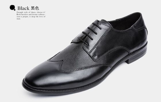 Anti-déroute Italie chaussures d' Oxford faites à la main, en cuir à grain entier, chaussures de sport pour hommes, marron.