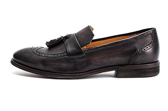Printemps / automne Hommes en cuir tissé en marron, chaussures pour les fêtes