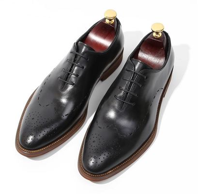 Vêtements de mariée en cuir pour hommes, faits à la main, styles Oxford, rayés noirs