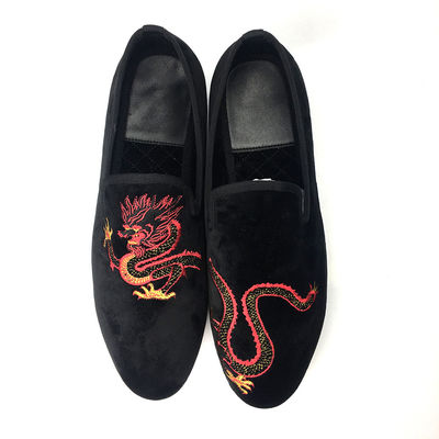 Slip On Homme Suède Noir Tassel Loafers Avec cuir rouge