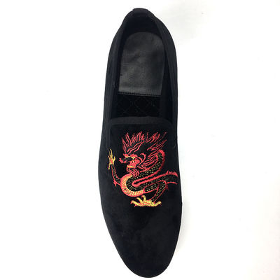 Slip On Homme Suède Noir Tassel Loafers Avec cuir rouge