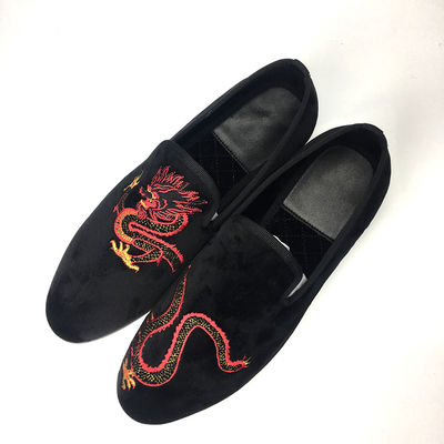 Slip On Homme Suède Noir Tassel Loafers Avec cuir rouge