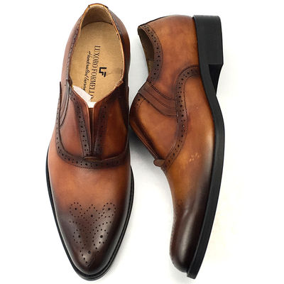 Italie en cuir fait à la main Hommes chaussures de bureau