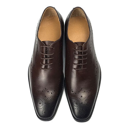 Coloriage à la main en cuir de veau pour homme, robe formelle, chaussures élégantes