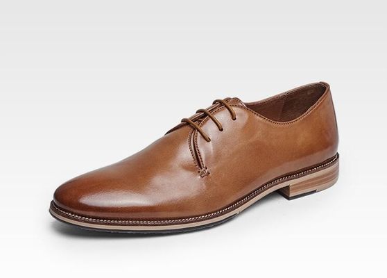 Goodyear chaussures en cuir pour hommes faites à la main à Oxford avec quatre couleurs