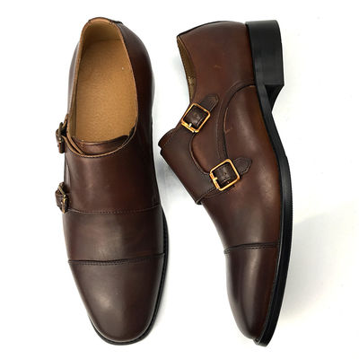 Chaussures en cuir de vache, chaussures d'été pour hommes, chaussures d'Oxford à double boucle