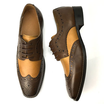 Longue histoire Conception classique chaussures de mariage en cuir pour hommes sur mesure
