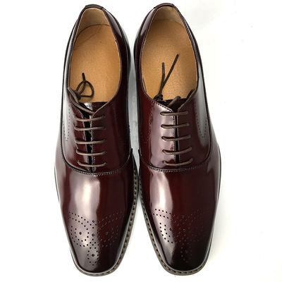 Couche en cuir de vache et en cuir double Welt chaussure de bureau pour homme