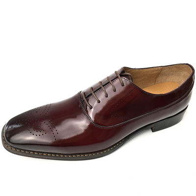 Couche en cuir de vache et en cuir double Welt chaussure de bureau pour homme