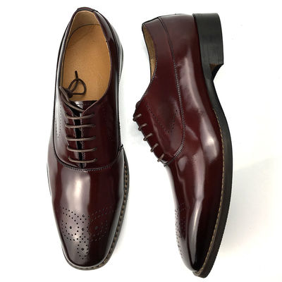Couche en cuir de vache et en cuir double Welt chaussure de bureau pour homme