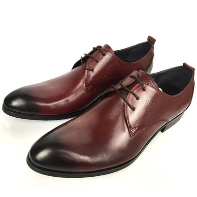 Vin rouge Rismart Mature chaussures d'homme Oxfords Dress élégant chaussures en cuir