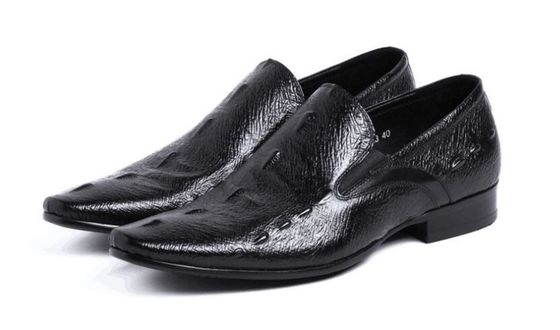 Chaussures en cuir pour hommes, chaussures de loisirs à orteils pointus