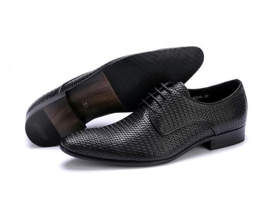 Tout tissé, brillant, authentique, pour homme, en cuir, chaussures, en cuir, Oxford, chaussures pour homme